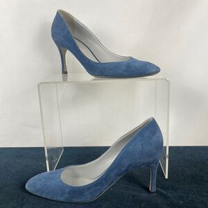 Sergio Rossi Blue Suede Pump Shoes